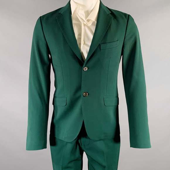 MARNI Green Wool Blend Notch Lapel Suit - Picture 1 of 14